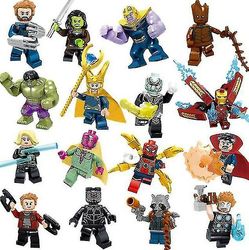 16stk Marvel Super Heroes Fit Lego Avengers Infinity War Mini Figur Hulk Man