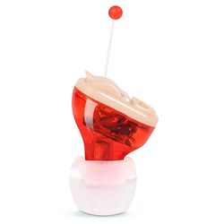 Liltop Mini Digital Usynlig i øret høreapparater Lyder Forstærker Voice Enhancer for Seniorer Rød 1PC