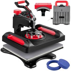 Succebuy Lämpöpuristuskone 12 x 15 tuumaa 360 5 In 1 lämpöpuristin 1000W DIY-mukeille ja T-paitojen korkille