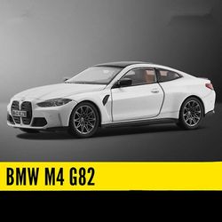 Toy Cars 1:23 BMW M4 G82 Coupe Alloy Sportbilsmodell Gjutna Metall Racerbilsmodell Simulering Ljud Och Ljus Samling Barn Leksak Gåva Leksak Bilar M...