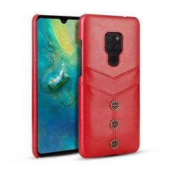 AIR Huawei Mate 20 Lite Slit Læder Hylster Cover - Rød