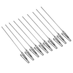 50kpl metallilanka alligaattoripuristin pitkähäntäiset alligaattoripidikkeet lukko DIY valokuvamuistio leikkeen pidike valokuvanäyttöteline (hopea)...