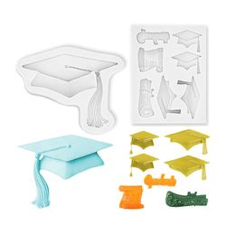 Graduation Bachelor Hat Silikone Skimmel diy Fondant Kage Dekoration SkimmelSvamp Sugarcraft Chokolade Bageværktøjer Til Kager