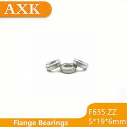 Tidsbegrænset gratis forsendelse 10stk 5 * 19 * 22 * 6 * 1.5 mm krom flange bøsning dyb rille kugleleje F635zz F635-zz 5 * 19 * 6 mm