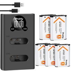 Sajygv Ny 1800mah np bx1 np bx1 bx1 batteri + ledet usb type c lader for Sony DSC rx100 wx500 hx300 wx300 as30v as300 m300 m3 m2 hx60 5BatteryWith1...