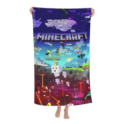 Minecraft Premium kylpypyyhe Unisex-pyyhkeet muotipyyhe Superfine kuitu rantapyyhkeet-DW656