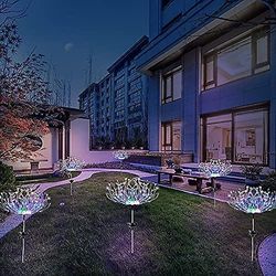 AIR Solar Garden Lights Varm Hvid LED RGB Farve Runde 2Pack RGB-farverunde