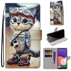Foxdock Sag til Samsung Galaxy A22 5g Creative Pattern Tui magnetisk kort holder tegnebog - Killing