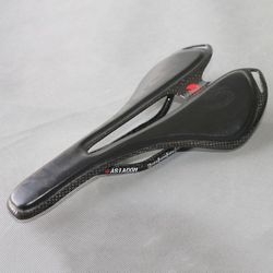 Asiacom Carbon Leather Sykkel Soft Wide Saddle Road Bike Mtb Sete Pute Folding Mountain Bike Saddle Sykkel Deler Svart