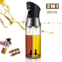 2 In 1 öljy spray pullo ruostumattomasta teräksestä oliiviöljy etikka annostelija