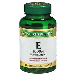Natures Bounty Nature's Bounty Vitamin E pehmeät geelit, 1000 IU, 60 korkkia (1 kpl pakkaus)