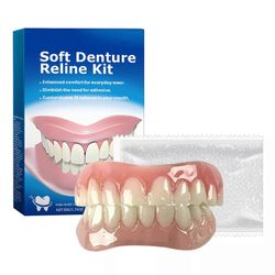 Perfect Fit Hammasproteesi Silicone Reline Kit Pehmeä hammasproteesin reline miehille ja naisille 3 sets