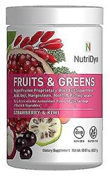 Nutri-Dyn Nutridyn frukter &; gröna jordgubbe/kiwi smak 300 gram