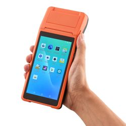 Kaikki yhdessä kädessä pidettävässä PDA-tulostimessa Smart POS -pääte Langattomat kannettavat tulostimet Älykäs maksu Te Oranssi 3G EU Plug