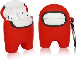 AIR Tegneserie 3D beskyttelsesetui til AirPod 2/1 Kawaii blandt-rødt karakterdesign