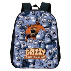 Sunlight Grizzly Bear päiväkodin reppu Grizzy ja Lemmings Koululaukku Lasten sarjakuva Reppu Lasten kirjalaukkulahjat 2