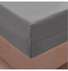 Vedenpitävä vetoketjullinen patjanpäällinen parivuoteeseen - 6-sivuinen täysin suljettu, pölytiivis harmaa 120cmX200cmX30cm