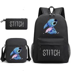 Lilo Stitch Ryggsekk Tredelt Bag_x bare blyant tilfelle