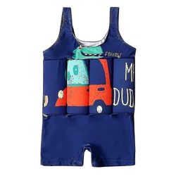 Flotation-uimapuku säädettävällä kelluvuudella vauvan yksiosaisille uimapuvuille Lasten uimatakkiliivi kelluva puku Syvän sininen 120