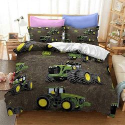 a646 Lakanat Lasten lahjat Pickup Traktori Peitto Peittopussilakanasetti Doona Cover Kids3-osainen vuodevaatteet Setti (1 pussilakana + 2 tyynytyyn...