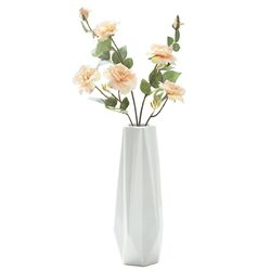 Hvid keramisk lille vase spisestue vase ornament 18cm høj A