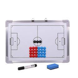 Jalkapallon magneettinen valmennustaulu, suorakaiteen muotoinen keskusteluun ja viestintään, valkoinen, 45,00 x 30,50 x 2,00 cm, 1 setti 45.00X30.5...