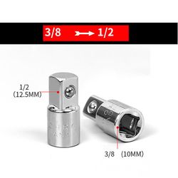 1pc Socket Adapter 1/4inch 3/8inc 1/2inch Stål Hun til Han Drive Spanner Converter Wrench Part Elektrisk stikkontakt Tilbehør