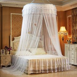 Yunshu Sengebaldakin til enkelt- til kingsize-senge hvid 1.8m bed