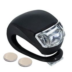 Mountainbike sikkerhed led advarsel for- og baglygter sort