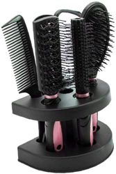 5 stykker Comb Spejl og beslag sæt til Ladies Hair Care Massage Brush (Pink)