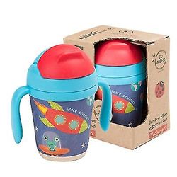 300ml Baby Bambus Fiber Learning Sippy Kopper med halm