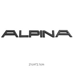 Hikig 3d Metall Svart Krom Röd Logotyp Alpina Emblem Bil Fender Badge Trunk Dekal För Bmw Alpina Stikcer Tillbehör