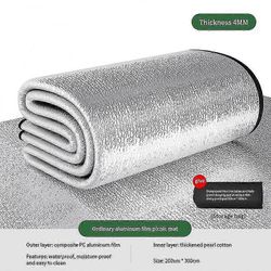 Telttamatto Paksunnettu kosteudenkestävä matto ulkopiknikille Kaksipuolinen alumiinifolio taitettava makuualusta Retkeilylattiamatto 2023