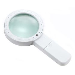Barsinfi 30x højt håndholdt stærkt forstørrelsesglas med 12 led og uv lys1stksort og hvidt)