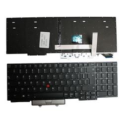 Power4Laptops Lenovo ThinkPad E15 med markør baggrundsbelyst sort fransk layout udskiftning laptop tastatur