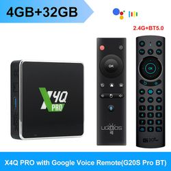 Ugoos X4q Cube Pro Plus Extra Amlogic S905x4 Android 11.0 Smart Tv Box Ddr4 1000m Bt 4k Set Top Box X4 Android 11 Media Player X4Q Pro G20S RC