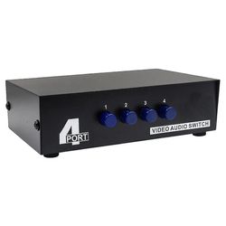 4 Port Av Switch Rca Switcher 4 In 1 Out Composite Video L / R Audio Selector Box til Dvd Stb Game Co