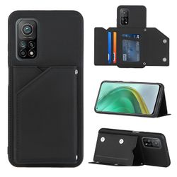 Gangxun Sag For Xiaomi Mi 10t/10t Pro Vintage Cuir Cover Læder sag Kofanger - Noir