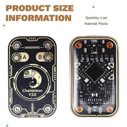 Chameleon Ultra V2.0 RFID Smart Chip Reader Smart Card -emulaattori + 2XCUID-kortti 125K 13,56Mhz kortin dekodi Musta läpinäkyvä