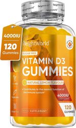 WeightWorld D-vitamiinikumit aikuisille 4000IU - 120 pureskeltava vegaani (4 kuukautta) sokeriton