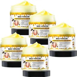 Bee-Venom kipua lievittävä luuvoide, hellävarainen kipua lievittävä hierontavoide lannerangalle ja polvelle 5pcs