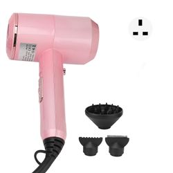 High Powered Hair Dryer (Pink, UK Plug) Rosa Kraftfull Elektronisk Hårtork Med Överhettningsskydd - 220V UK-kontakt