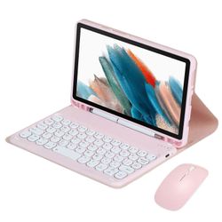 Näppäimistökotelo Samsung Galaxy Tab A9 Plus 11 tuuman 2023, irrotettava langaton näppäimistön suojakansi, vaaleanpunainen