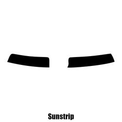 Window-Tint Sun Strip til Mercedes GLA 5-dørs - 2014 og nyere forskårne solstrip 5% limo sort Sunstrip