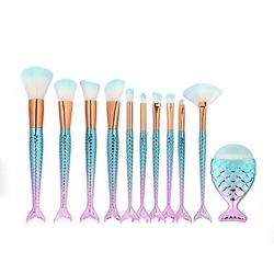 Flerfarvede havfrue makeup pensler 4