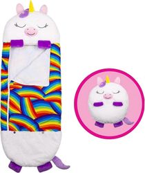 Makuupussi taitettava tyyny, 2 in 1, lasten torkut anti-kick sarjakuva makuupussi, valkoinen yksisarvinen tyyli