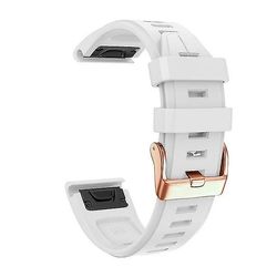 Udskiftningsrem til Garmin Fenix 5s Plus 6s Pro, silikone 20 mm Smartwatch armbånd White