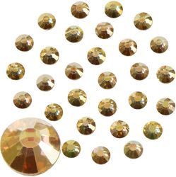 Linkrunning Limfiksering krystal flatback rhinsten glas diamanter ædelstene til neglekunst håndværk dekorationer tøj sko (ss2 1440stk, metallisk so...