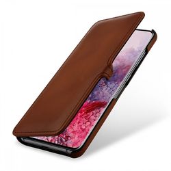 Stilgut Sag for Samsung Galaxy S20 Bog Type Brown i ægte læder med klip