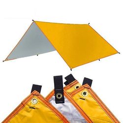 Ebox Ultralet vandtæt solshelter tarp telt skygge - udendørs camping, havebaldakin, hængekøje flue, strandbrug Gul 3*5m